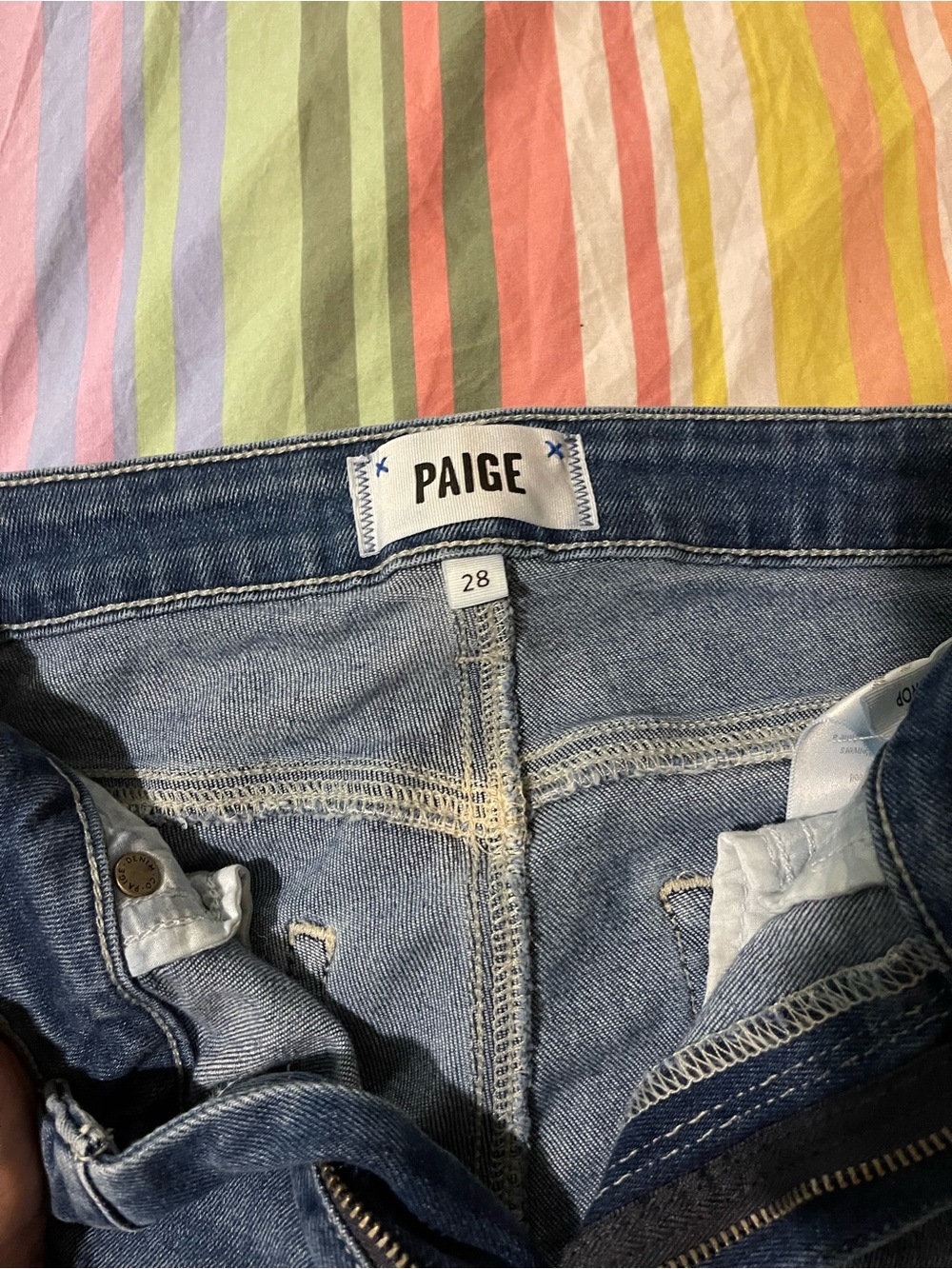 PAIGE Medium Blue Denim Jeans